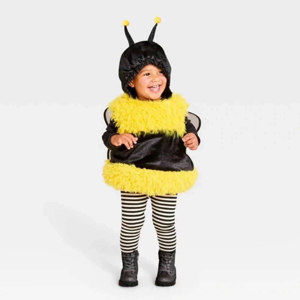 Buzzing Bee Kids Costume - Black and Yellow